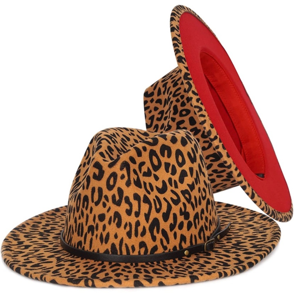 New Leopard Red Bottom Hat